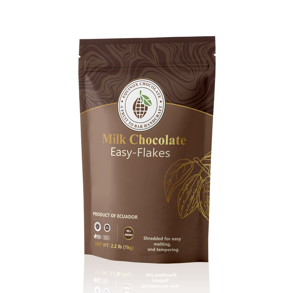 EQUINOX - MILK CHOCOLATE EASY FLAKES 45% CACAO - 2.2 lb (1kg)