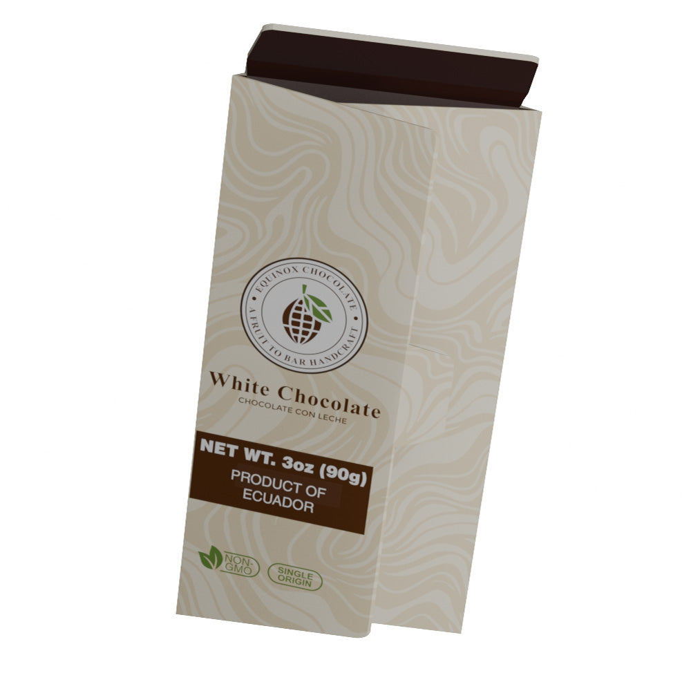 EQUINOX - WHITE CHOCOLATE BAR  - 3oz (90g) Includes postcard