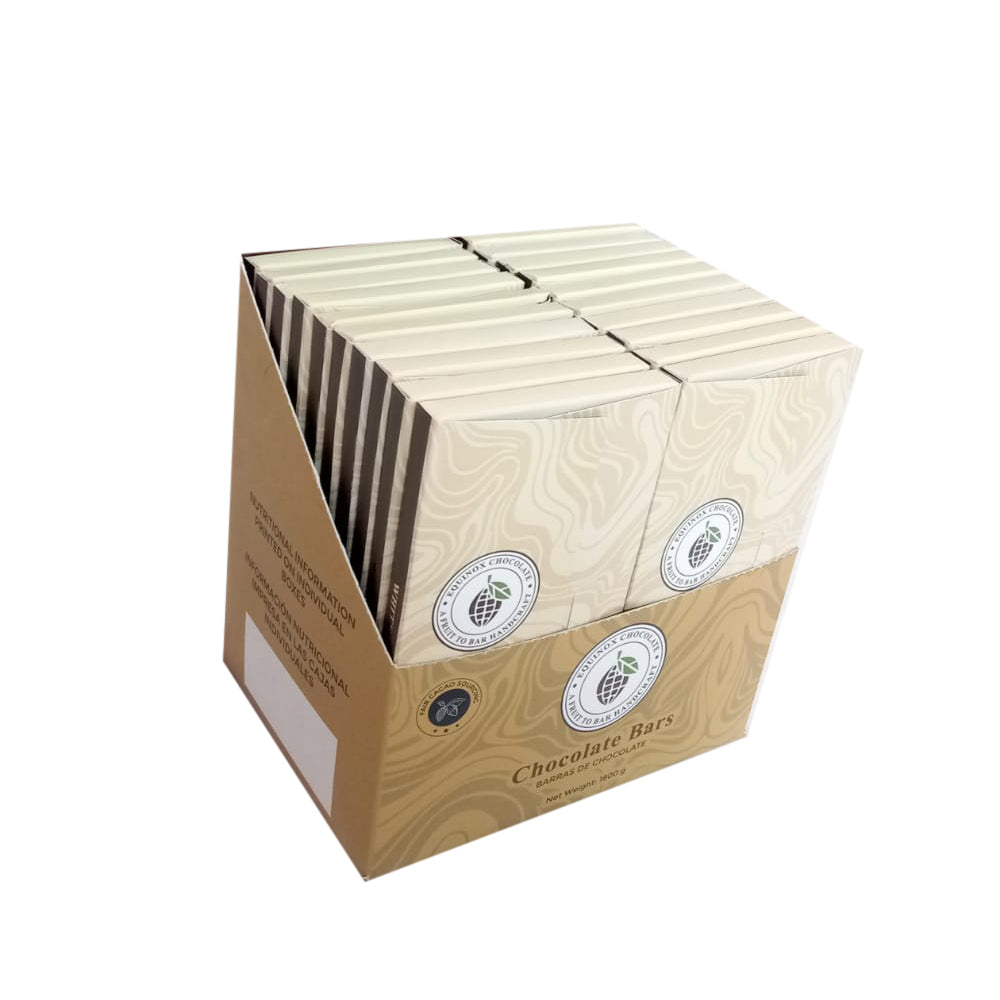 EQUINOX - WHITE CHOCOLATE BAR - 20 UNITS DISPLAY; EACH OF 3oz (90g) Includes postcard